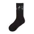 Мода высококачественный черный популярный дизайн милый хлопок смешная женщина счастливые носки